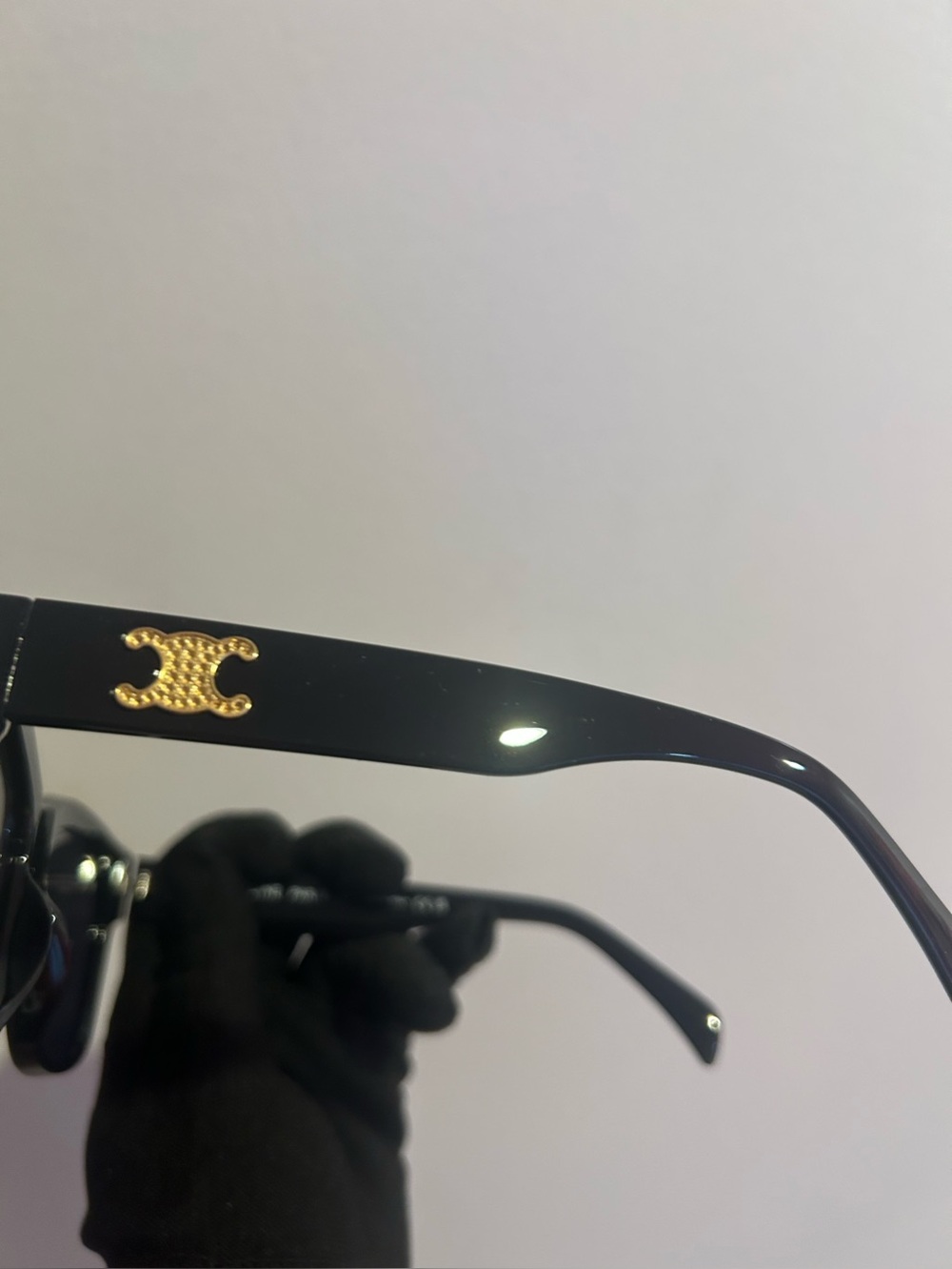 Black Sunglasses with Gold Accent Celine